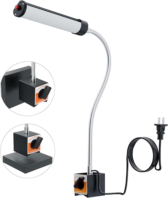 24W LED Magnetic Work Light, 2400 Lumen Flexible Gooseneck Work Light by SSHUNCANDA