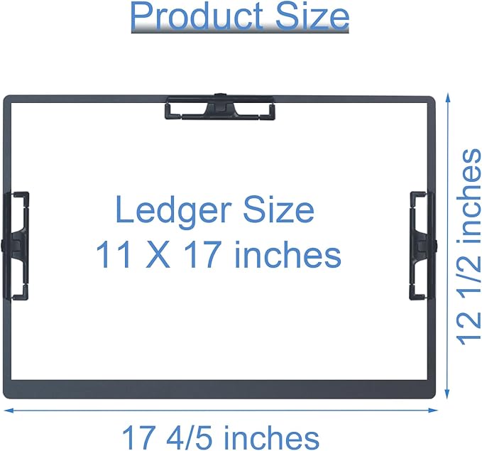 Acocony 11x17 Clipboard Three Clip Aluminium - Image 2