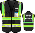 YOWESHOP High Reflective Visibility Safety Vest Custom Your Logo Safety Workwear by YOWESHOP