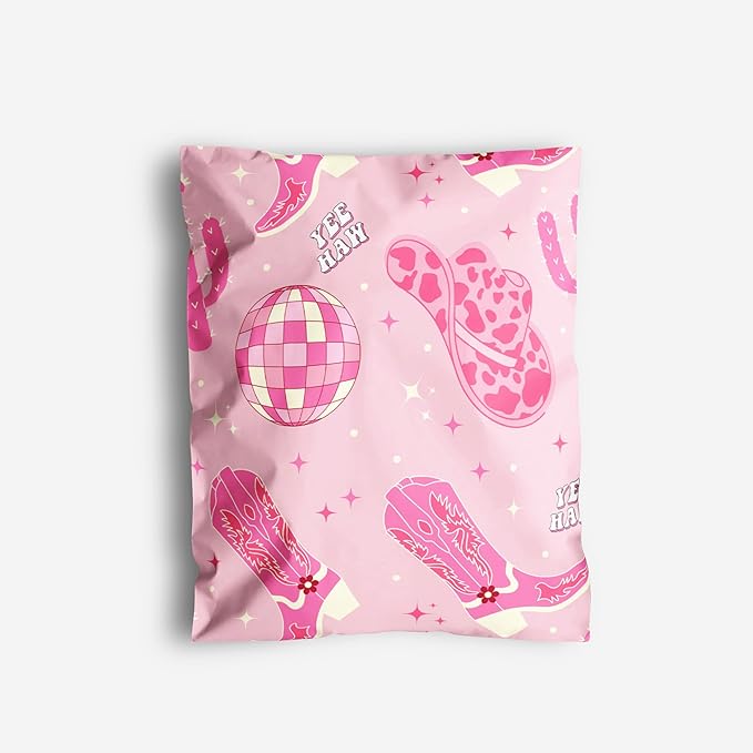 10x13 Poly Mailers – Disco Cowgirl – Waterproof, Tear-Resistant Shipping Bags by PackageMint