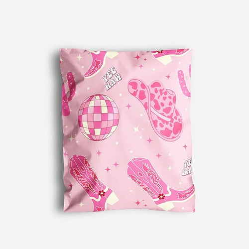 10x13 Poly Mailers – Disco Cowgirl – Waterproof, Tear-Resistant Shipping Bags by PackageMint