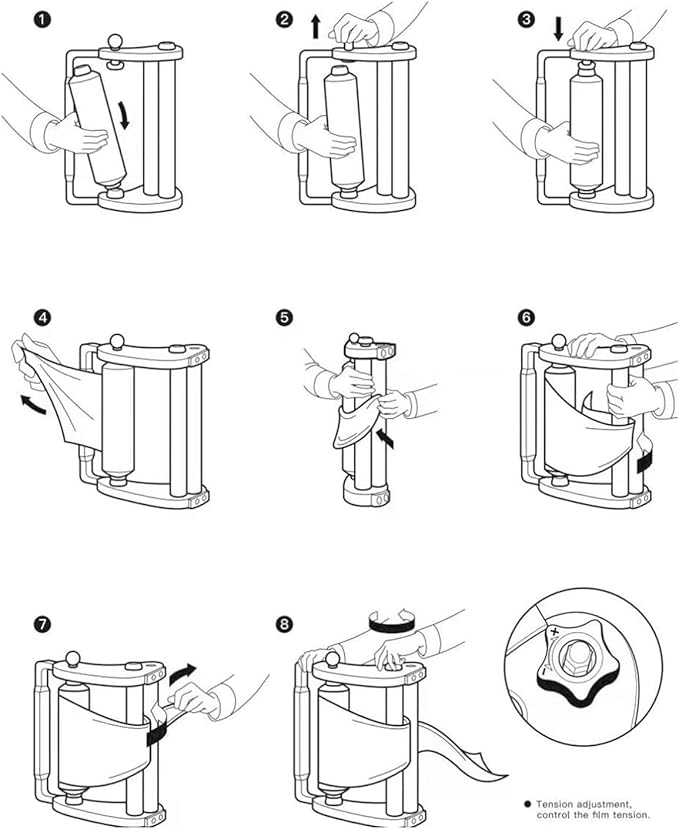 Pre Stretched Handheld Stretch Wrap Film Dispenser, Double Roller Design Manual - Image 9