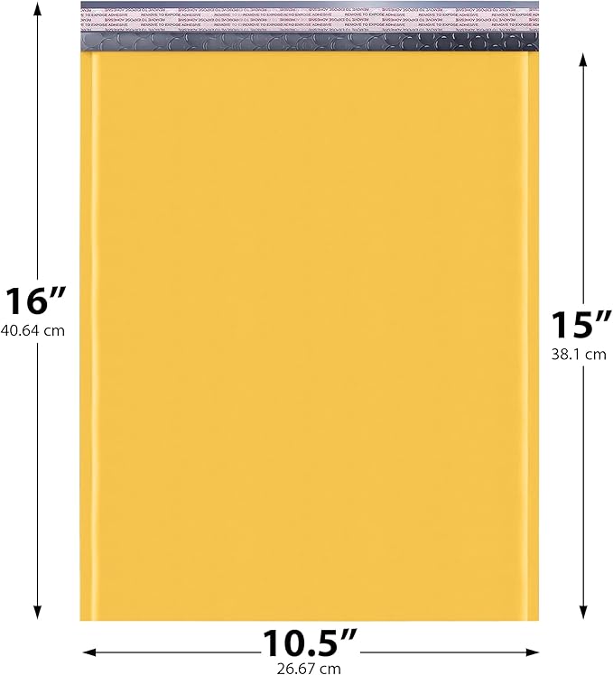 Kraft 10.5x16 Large Bubble Mailers #5 | Self Seal Padded Envelopes | Air Lined - Image 2
