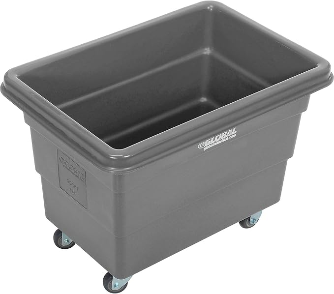 Global Industrial 6 Bushel Plastic Bulk Box Truck, Direct Mount Base, 500 lbs. - Image 2