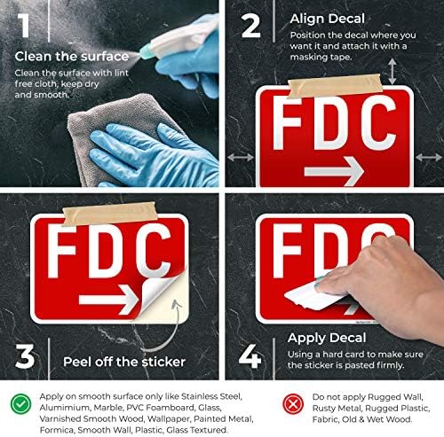 FDC Right Arrow Sign, Red Background, - Image 3