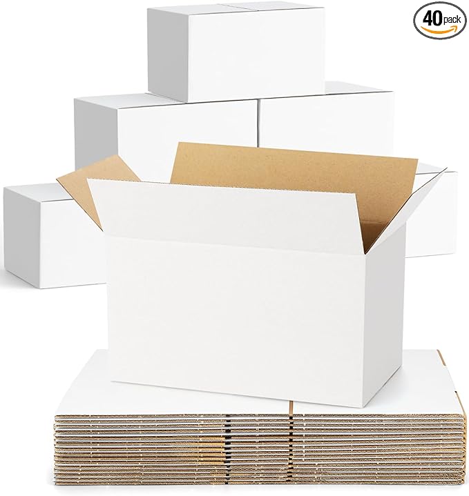 40-Pack-Small-Shipping-Boxes-10x6x6, by POEVER