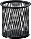Amazon Basics Wire Mesh Pen Holder, Pencil Cup Desk Organizer for Stationery, Scissors, Office Caddy Storage, 3.7" x 3.3", Black by AmazonBasics