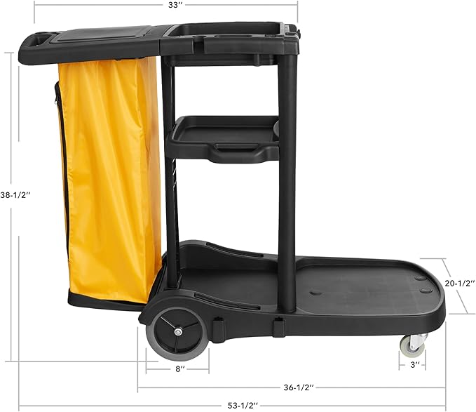 Dryser Commercial Janitorial Cleaning Cart on Wheels - Image 6