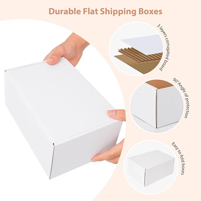 9x6x2 inches Shipping Boxes Set of 25, Small Corrugated Cardboard Box, - Image 3