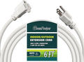 6 FT 12 Gauge Extension Cord Outdoor, Heavy Duty Weatherproof & Flame Retardant by GreenProsper