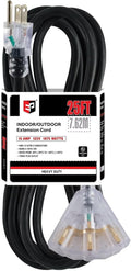 EP 25 Ft 12 Gauge Heavy Duty Extension Cord, 15A 125V 1875W, 3 Outlet by ENERGYPRO