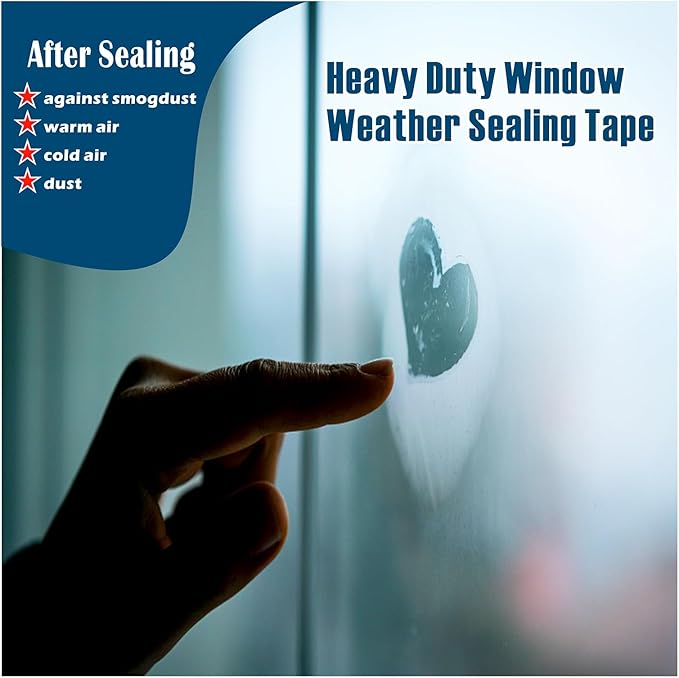 Transparent Window Weather Sealing Tape, 3-Inch x 180FT, Windows and Shower - Image 5