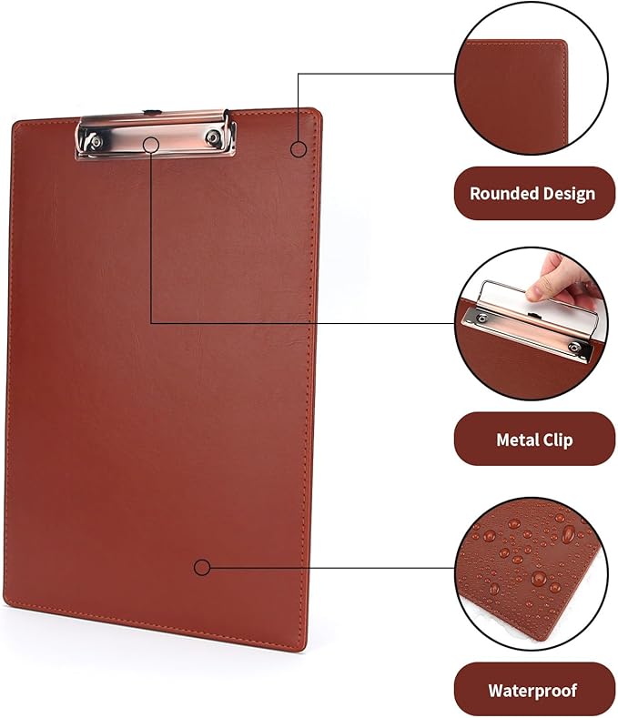 A4 Clipboard, 3 Pack PU Clipboards - Image 2