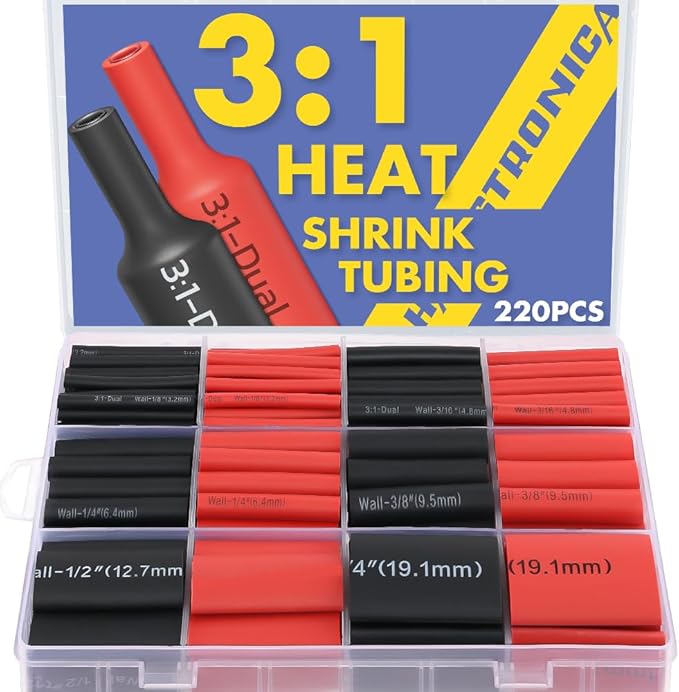 haisstronica 3:1 Heat Shrink Tubing Kit, Adhesive Lined Marine Resistant Grade by HAISSTRONICA