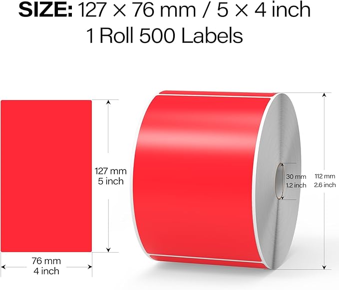 500 Pcs Rectangle Inventory Stickers Vinyl 3 × 5 Inch Moving Labels - Image 2