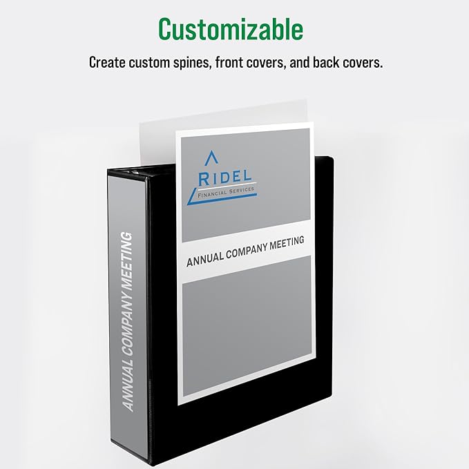 Office Essentials Economy View 3 Ring Binders, 3.5" Spine, 460-Sheet Capacity - Image 2