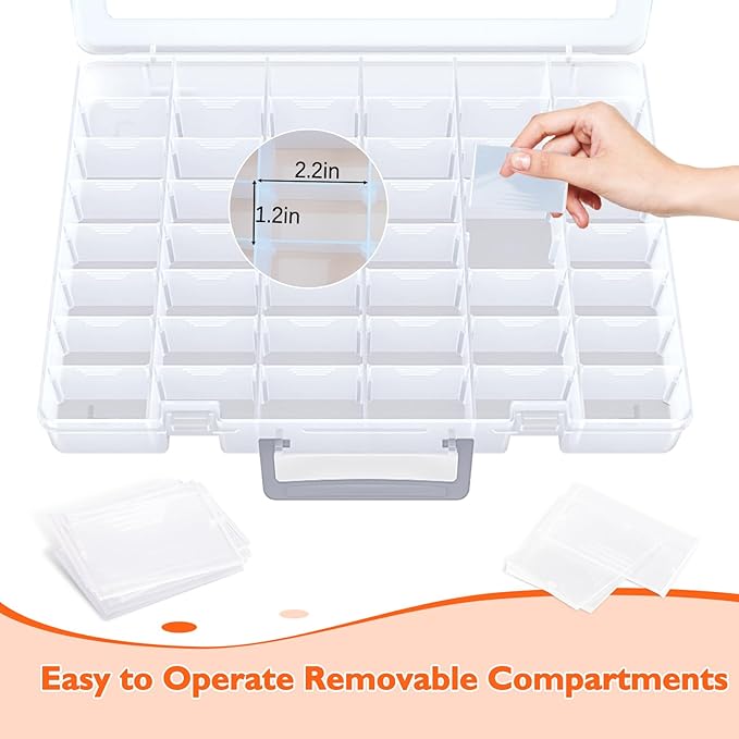 Bluedale 2 Pack 48 Grids Large Plastic Organizer Box - Image 3