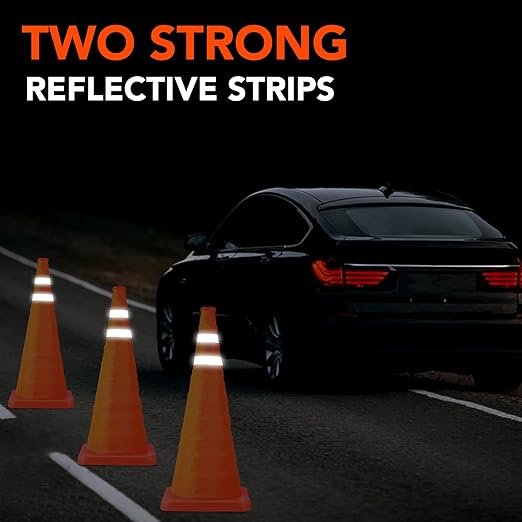 28 Inch Collapsible Traffic Safety Cones - Image 2