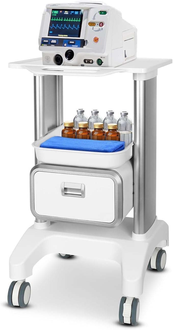 Medical Trolley Mobile Ultrasound Cart 135 LBS Load Professional Portable by EcomVaster