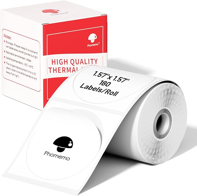 Phomemo Multi-Purpose Self-Adhesive Round Circle Label by Phomemo