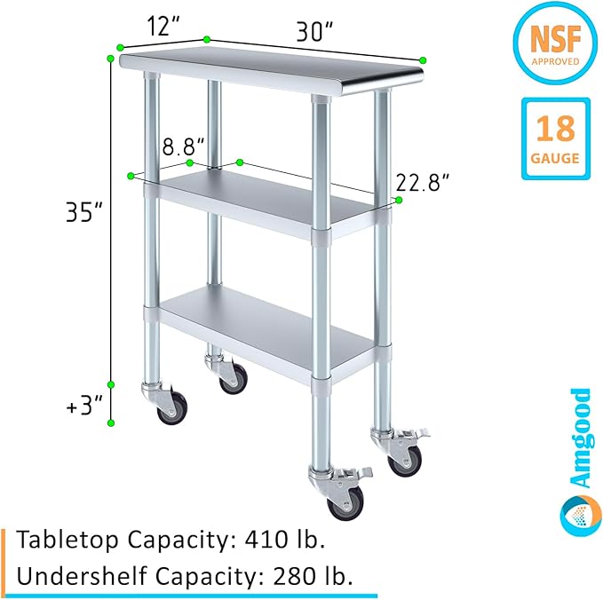 AmGood Stainless Steel Work Table - Image 3