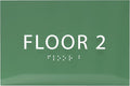 6" X4" Floor 2 Sign by ADACentralSigns