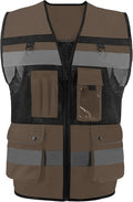 Safety Vest High Visibility Reflective Construction Vest by OPLERAI