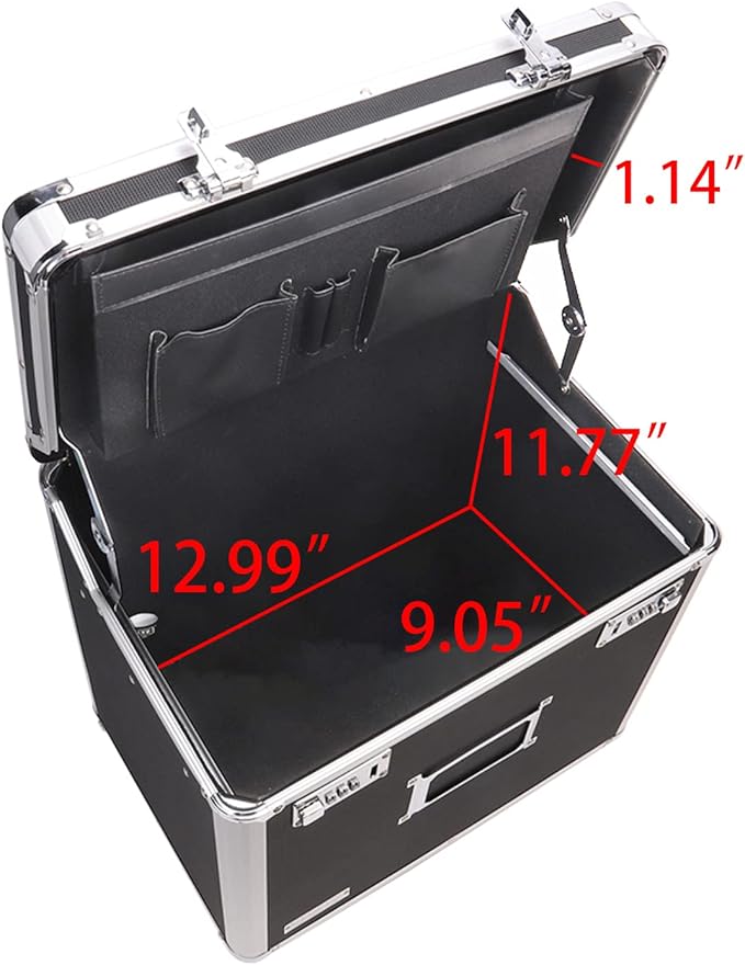 Vaultz Locking Mobile Business Case, Letter Size, 11 x 14.75 x 13.75 Inches - Image 6
