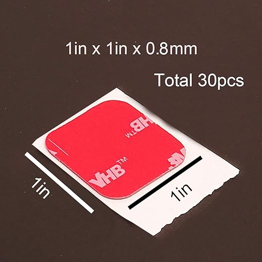 Double Sided Tape Heavy Duty 30pcs 1in x 1in Mounting Tape Pad Sticker Strong - Image 2