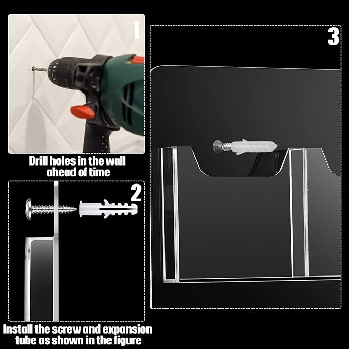 Eersida Acrylic Brochure Pamphlet Holder Brochure Display Stand Business Tri - Image 3