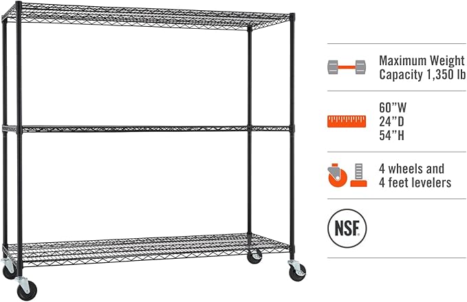 Trinity Basics 3-Tier Adjustable Wire Shelving - Image 5