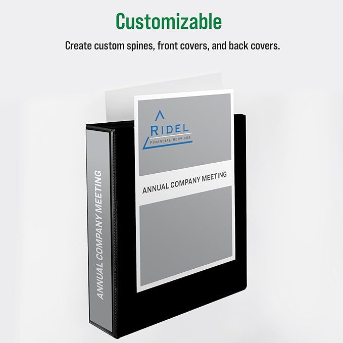 Office Essentials Economy View 3 Ring Binders, 2.8" Spine, 375-Sheet Capacity - Image 2