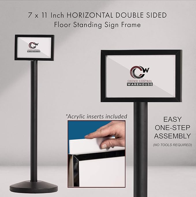 Pedestal Standing Floor Sign Frame - Image 3
