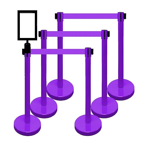 VIP Crowd Control Retractable Belt Queue Safety Stanchion Barrier Set by CrowdControlCenter