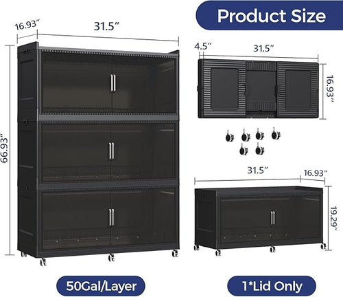 150Gal Extra Large Stackable Storage Bins - Image 2