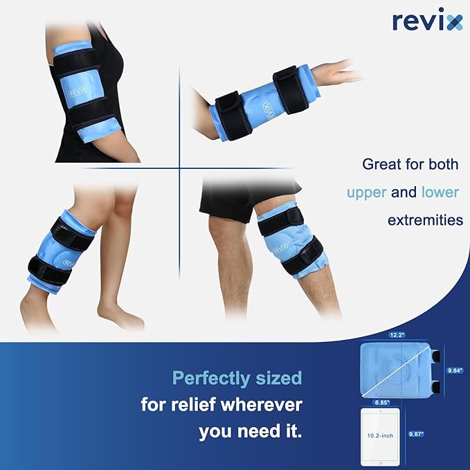 REVIX ice Wraps for Knee Discomfort, Gel Ice Packs Reusable - Image 5