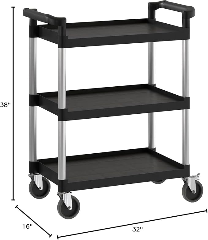Black Utility/Bussing Cart - Image 3
