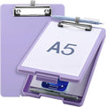 Small Clipboard with Storage, A5 Clipboards with Pen Holder, Half Letter Clip by Meiikun