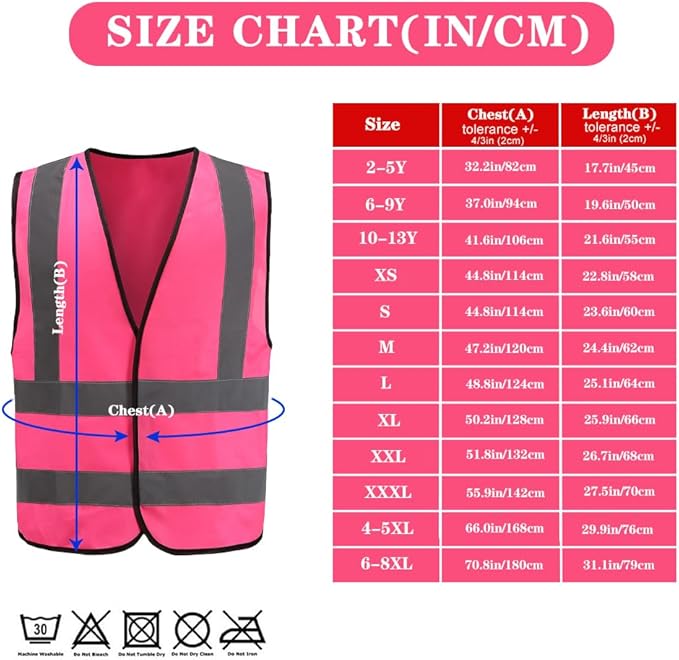 AYKRM 12 colour High visibility viz vest hi vis viz reflective work - Image 4