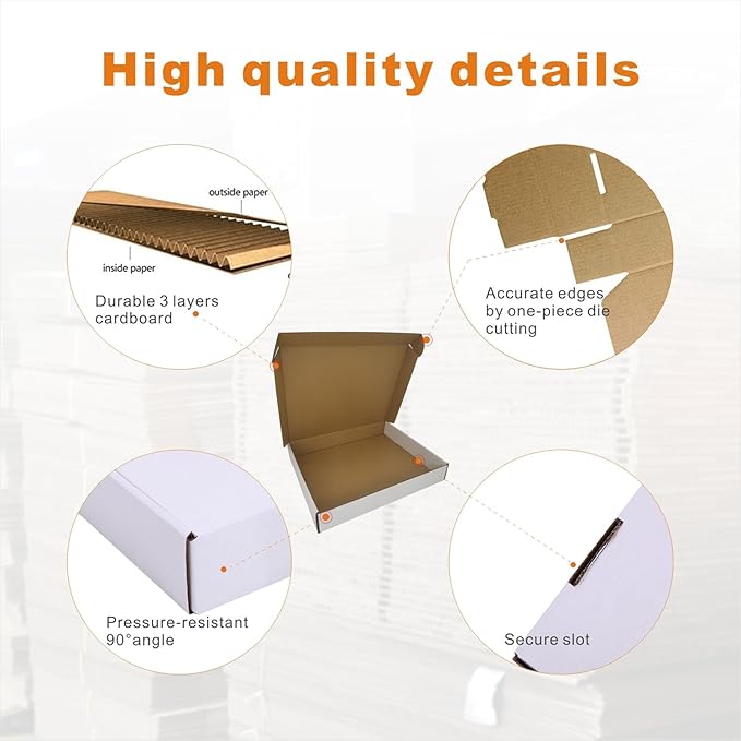 100 Pack 13x11x2'' Small Shipping Boxes, Corrugated Cardboard Mailers - Image 3