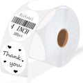 4 Inch Large White Circle Thermal Labels, 300 Labels/Roll, Self-Adhesive Round by BriCabel