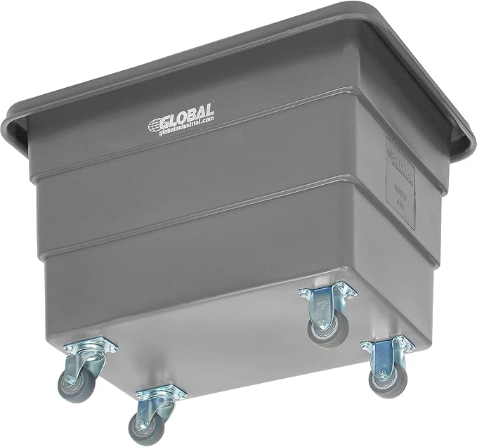 Global Industrial 6 Bushel Plastic Bulk Box Truck, Direct Mount Base, 500 lbs. - Image 3