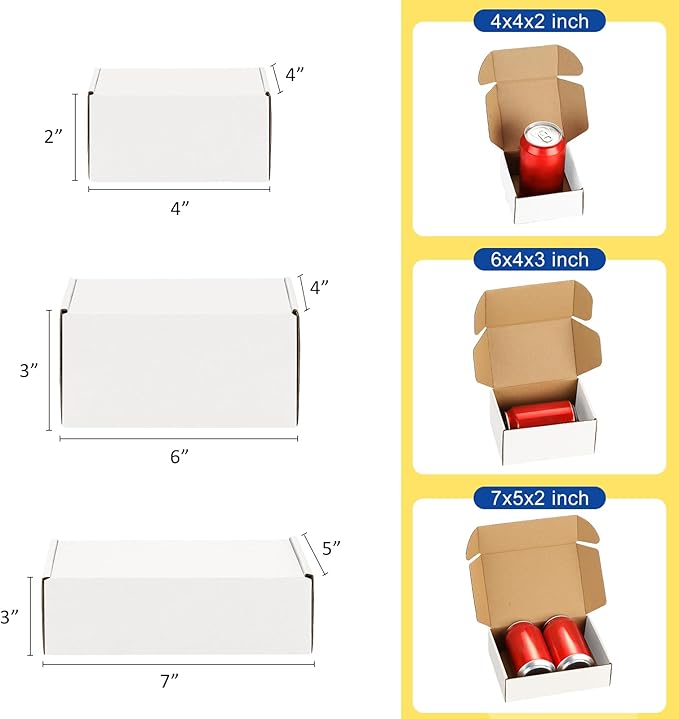 Assorted-Sizes-Shipping-Boxes-45-Pack: 4x4x2 & 6x4x3 & 7x5x2 - Image 2