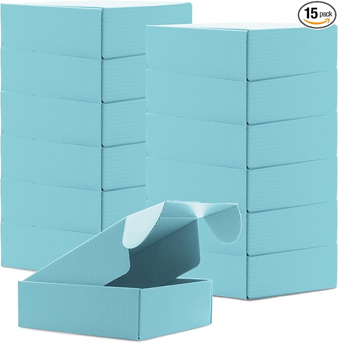 Cardboard Boxes Shipping Boxes, 15 Pack Recyclable Corrugated Cardboard Box by Rocutus