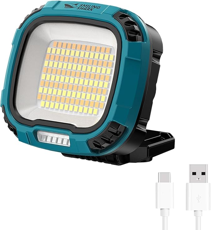 Smiling Shark Working Lights, 7500mAh Rechargeable LED Work Light 4000 Lumen 18 by SmilingShark