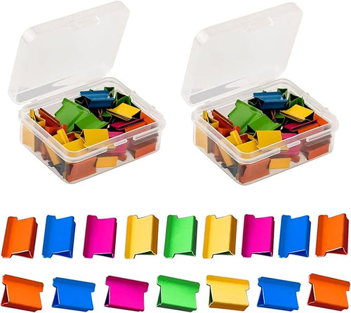 100PCS Colorful Binder Clips, Work by Lzzabo