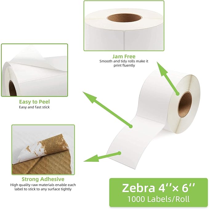 4"x 6" Multipurpose Direct Thermal Labels 3" Core Compatible - Image 3