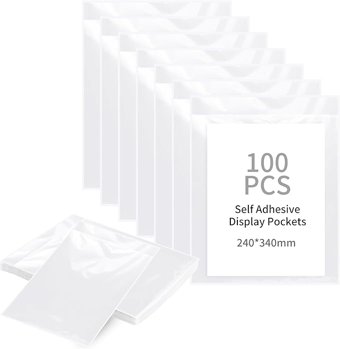 souG 100Pcs Self Adhesive Display Pockets by GSHYMXT