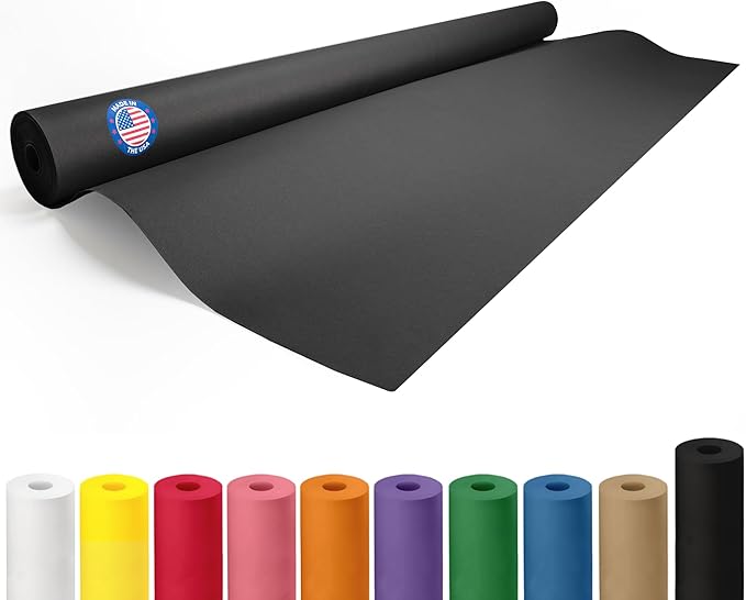 Black Paper Roll 48" x 2160" by IDLPackaging