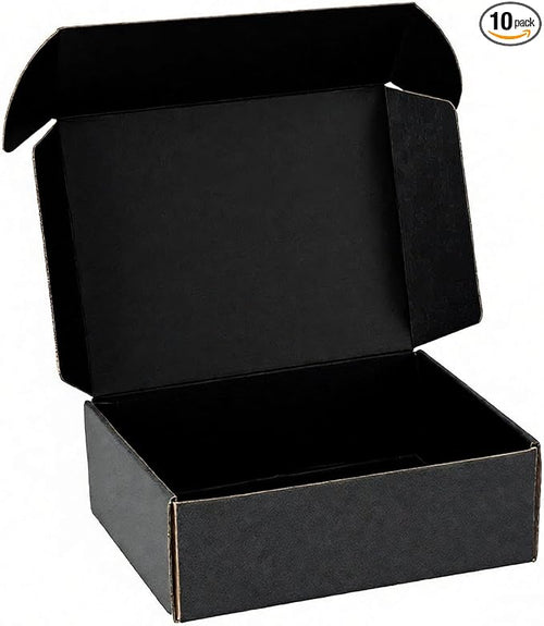 10 Pack 12"x9"x4" inch Shipping Boxes Black Corrugated Cardboard Box by Unknown